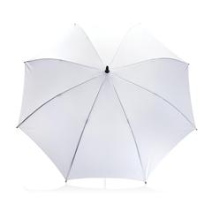 Vue Parapluie 23" en rPET et bambou ouverture auto Impact AWARE™ de couleur blanc| Krokrodeal