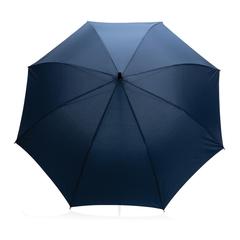 Vue Parapluie 23" en rPET et bambou ouverture auto Impact AWARE™ de couleur bleu| Krokrodeal