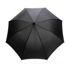 Vue Parapluie 23" en rPET et bambou ouverture auto Impact AWARE™ de couleur noir| Krokrodeal