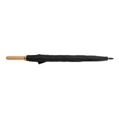 Vue Parapluie 23" en rPET et bambou ouverture auto Impact AWARE™ de couleur noir| Krokrodeal