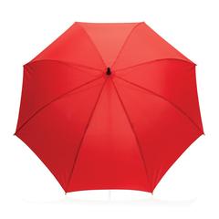 Vue Parapluie 23" en rPET et bambou ouverture auto Impact AWARE™ de couleur rouge| Krokrodeal
