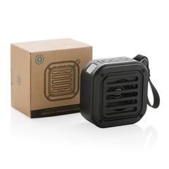 Vue Enceinte 3W solaire en plastique recyclé RCS Sunwave de couleur noir| Krokrodeal