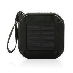 Vue Enceinte 3W solaire en plastique recyclé RCS Sunwave de couleur noir| Krokrodeal