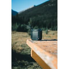Vue Enceinte 3W solaire en plastique recyclé RCS Sunwave de couleur noir| Krokrodeal