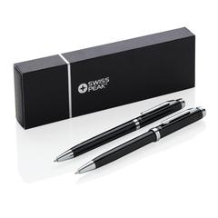 Vue Set stylos Luzern de couleur noir| Krokrodeal