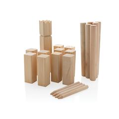 Vue Jeu de Kubb en bois de couleur marron| Krokrodeal