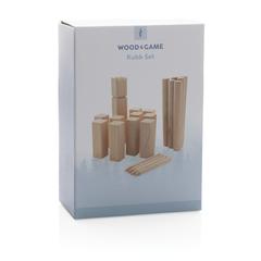 Vue Jeu de Kubb en bois de couleur marron| Krokrodeal
