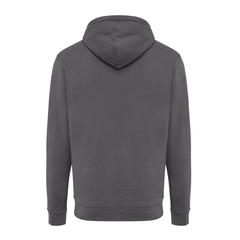 Vue Sweat à capuche en coton recyclé Iqoniq Jasper de couleur gris| Krokrodeal