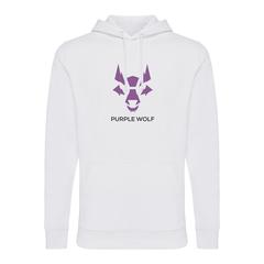 Vue Sweat à capuche en coton recyclé Iqoniq Jasper de couleur blanc| Krokrodeal