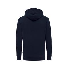 Vue Sweat à capuche en coton recyclé Iqoniq Jasper de couleur bleu| Krokrodeal