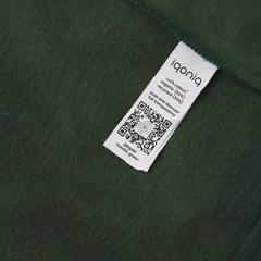 Vue Sweat à capuche en coton recyclé Iqoniq Jasper de couleur vert| Krokrodeal