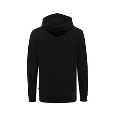 Vue Sweat à capuche en coton recyclé Iqoniq Jasper de couleur noir| Krokrodeal