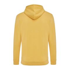 Vue Sweat à capuche en coton recyclé Iqoniq Jasper de couleur jaune| Krokrodeal