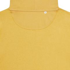 Vue Sweat à capuche en coton recyclé Iqoniq Jasper de couleur jaune| Krokrodeal