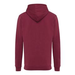 Vue Sweat à capuche en coton recyclé Iqoniq Jasper de couleur rouge| Krokrodeal