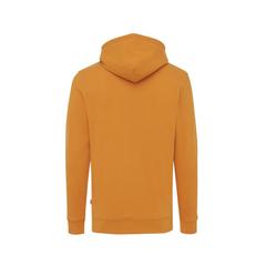 Vue Sweat à capuche en coton recyclé Iqoniq Jasper de couleur orange| Krokrodeal