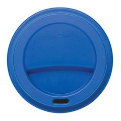 Vue Mug en PP recyclable avec couvercle à vis 350ml de couleur bleu| Krokrodeal