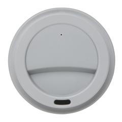 Vue Mug en PP recyclable avec couvercle à vis 350ml de couleur gris| Krokrodeal