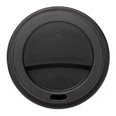 Vue Mug en PP recyclable avec couvercle à vis 350ml de couleur noir| Krokrodeal