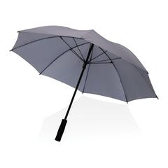 Vue Parapluie tempête 23" en rPET 190T Impact AWARE™ de couleur gris| Krokrodeal
