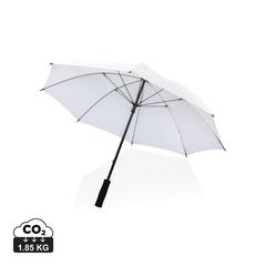 Vue Parapluie tempête 23" en rPET 190T Impact AWARE™ de couleur blanc| Krokrodeal