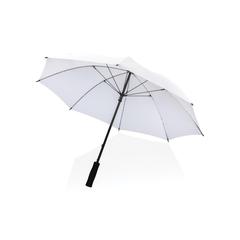 Vue Parapluie tempête 23" en rPET 190T Impact AWARE™ de couleur blanc| Krokrodeal