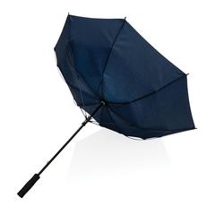 Vue Parapluie tempête 23" en rPET 190T Impact AWARE™ de couleur bleu| Krokrodeal
