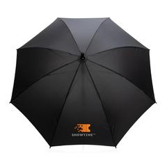 Vue Parapluie tempête 23" en rPET 190T Impact AWARE™ de couleur noir| Krokrodeal