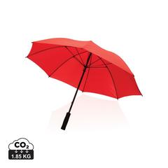 Vue Parapluie tempête 23" en rPET 190T Impact AWARE™ de couleur rouge| Krokrodeal