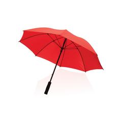 Vue Parapluie tempête 23" en rPET 190T Impact AWARE™ de couleur rouge| Krokrodeal