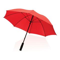 Vue Parapluie tempête 23" en rPET 190T Impact AWARE™ de couleur rouge| Krokrodeal
