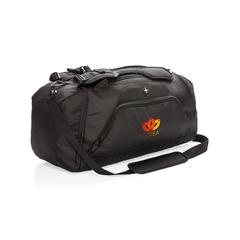 Vue Sac de sport et sac à dos Swiss Peak anti RFID de couleur noir| Krokrodeal