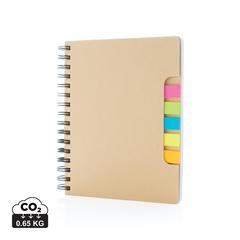 Carnet de notes A5 Kraft avec notes autocollantes publicitaire pas cher