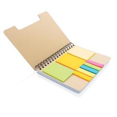Vue Carnet de notes A5 Kraft avec notes autocollantes de couleur vert| Krokrodeal