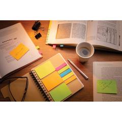 Vue Carnet de notes A5 Kraft avec notes autocollantes de couleur vert| Krokrodeal
