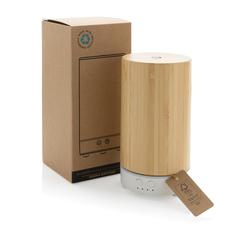 Vue Diffuseur d'arôme RCS en plastique recyclé et bambou de couleur marron| Krokrodeal
