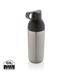 Vue Bouteille iso 540ml en acier inoxydable recyclée Flow RCS de couleur gris| Krokrodeal