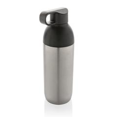 Vue Bouteille iso 540ml en acier inoxydable recyclée Flow RCS de couleur gris| Krokrodeal