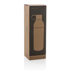 Vue Bouteille iso 540ml en acier inoxydable recyclée Flow RCS de couleur gris| Krokrodeal
