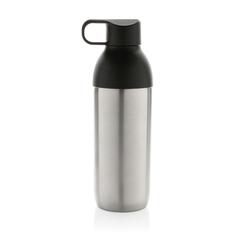 Vue Bouteille iso 540ml en acier inoxydable recyclée Flow RCS de couleur gris| Krokrodeal