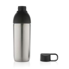 Vue Bouteille iso 540ml en acier inoxydable recyclée Flow RCS de couleur gris| Krokrodeal