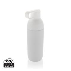 Vue Bouteille iso 540ml en acier inoxydable recyclée Flow RCS de couleur blanc| Krokrodeal