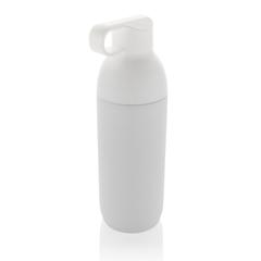 Vue Bouteille iso 540ml en acier inoxydable recyclée Flow RCS de couleur blanc| Krokrodeal