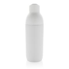 Vue Bouteille iso 540ml en acier inoxydable recyclée Flow RCS de couleur blanc| Krokrodeal
