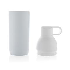 Vue Bouteille iso 540ml en acier inoxydable recyclée Flow RCS de couleur blanc| Krokrodeal
