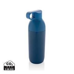 Vue Bouteille iso 540ml en acier inoxydable recyclée Flow RCS de couleur bleu| Krokrodeal