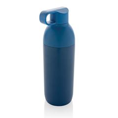 Vue Bouteille iso 540ml en acier inoxydable recyclée Flow RCS de couleur bleu| Krokrodeal