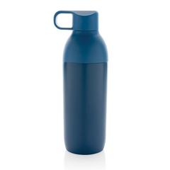 Vue Bouteille iso 540ml en acier inoxydable recyclée Flow RCS de couleur bleu| Krokrodeal