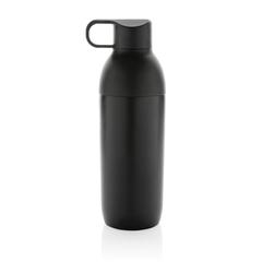 Vue Bouteille iso 540ml en acier inoxydable recyclée Flow RCS de couleur noir| Krokrodeal