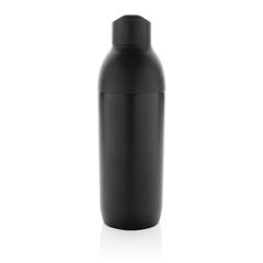 Vue Bouteille iso 540ml en acier inoxydable recyclée Flow RCS de couleur noir| Krokrodeal